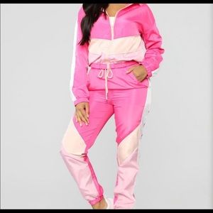 Bright pink jogger set